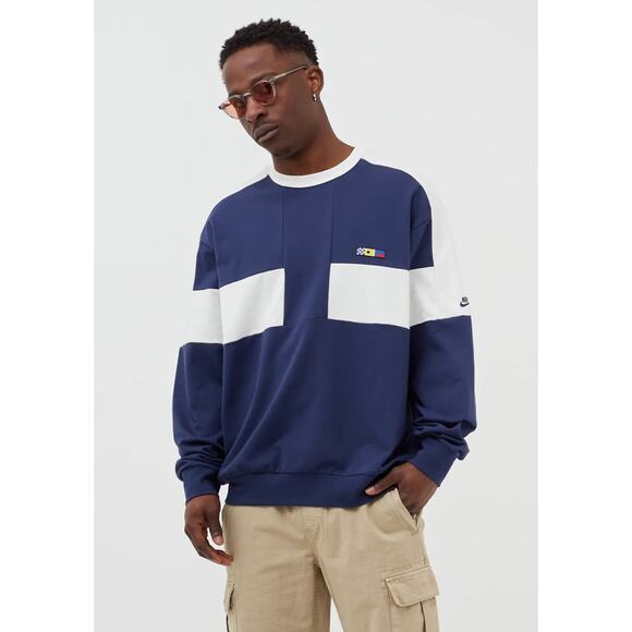 (S/M) Nike NSW Reissue French Terry Crewneck Midnight Navy RARE - Picture 2 of 12